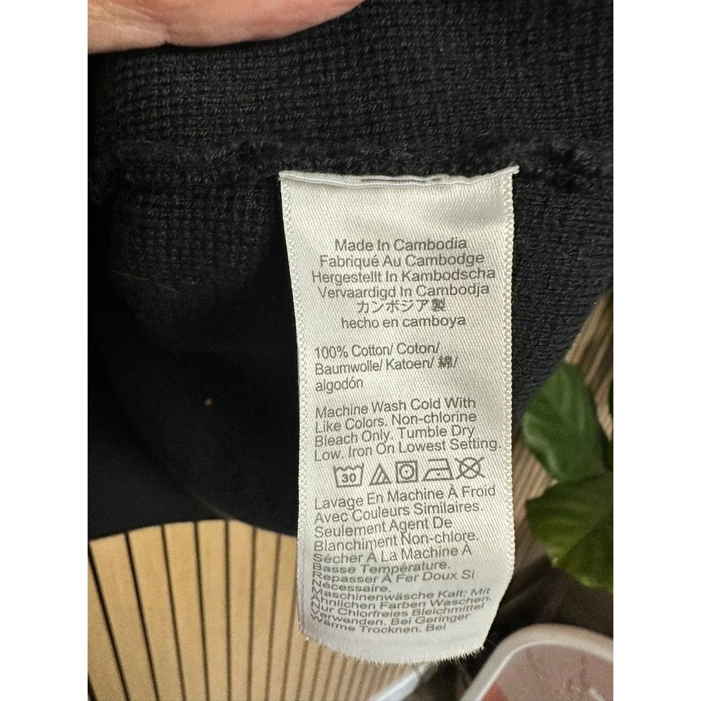 187 J.Crew Womens Black 100% Cotton Knit Blazer Sweater Jacket (XL, EUC)